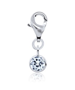 Silver Charms Bezel Gems CH-86-5